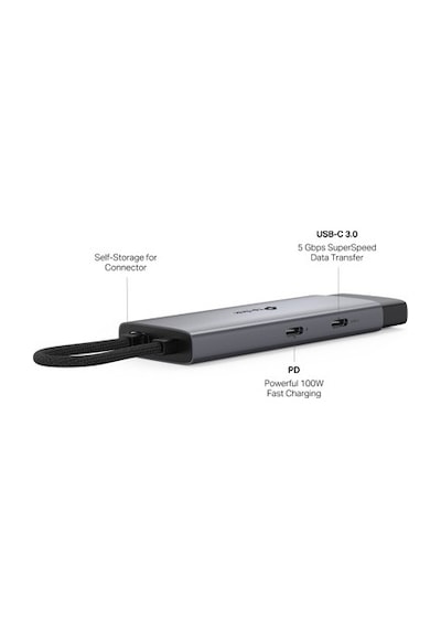 Usb-c 5-in-1 Hub, 4k Hdmı Ve Hızlı Şarj Özellikli