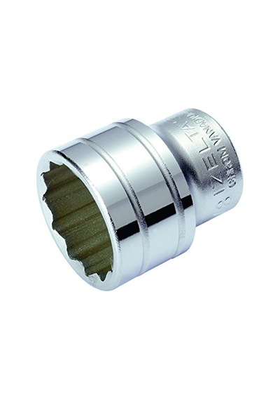 İzeltaş 1225060036 1" On İki Köşe Lokma Anahtar, Krom, 36 Mm
