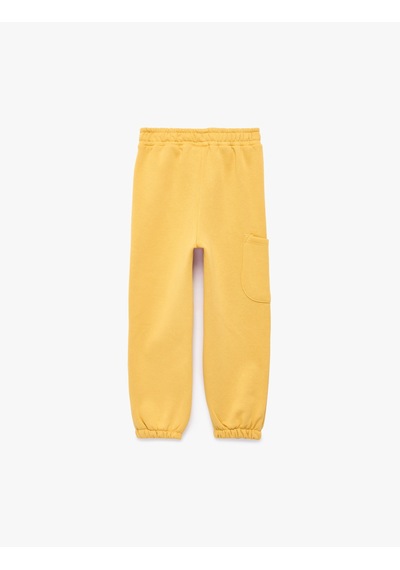 Koton Beli Lastikli Şardonlu Cep Detaylı Jogger Eşofman Altı Hardal 7wmb40018tk