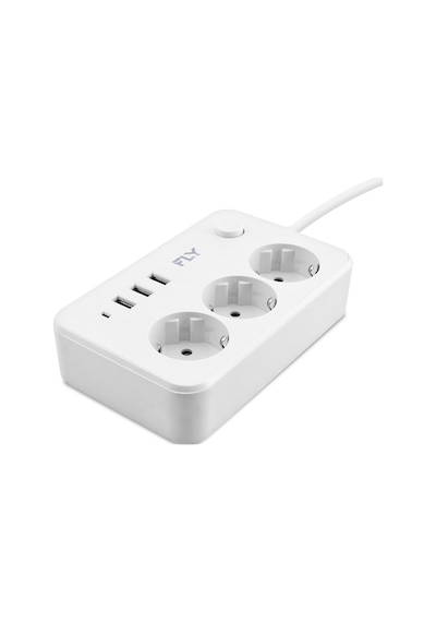 Büro Ev Ofis İçin 2mt 3priz 3usb 2.1a Beyaz Anahtar Termal Akım Koruma Uzatma Kablosu Diğer
