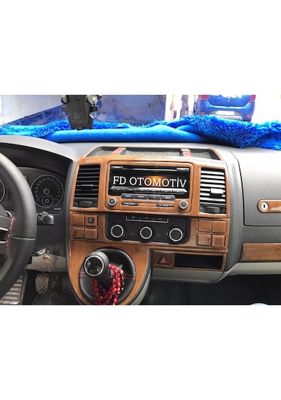 Volkswagen Transporter T6 ( Özel Renk Fındık Ağacı Set ) Torpido Konsol Maun Kaplama