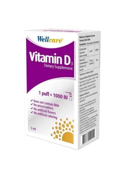 Wellcare Vıtamın D3-1000 Iu 5mlsprey