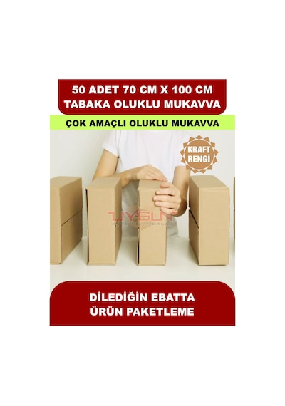 50 Adet 70cm X 100cm Baskısız Tabaka Oluklu Mukavva, Çocuk Etkinlik Kartonu, Maket Kartonu, Kargo Kartonu