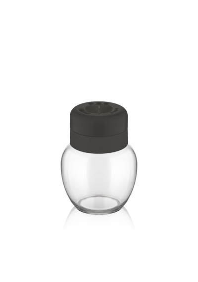 Plastik Standlı Baharatlık Takımı 3 Lü Tuz Baharatlık Seti, 210 Ml Siyah