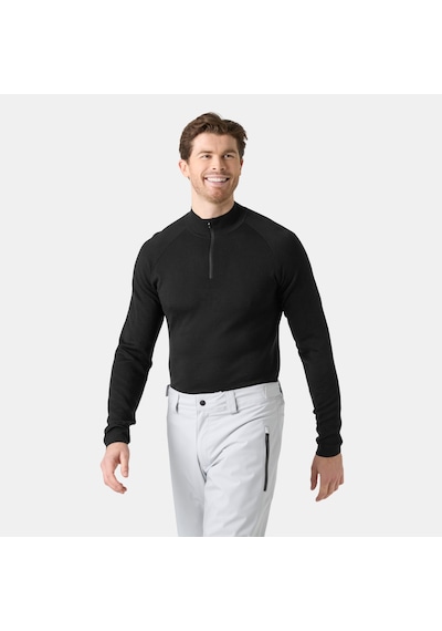 Helly Hansen Lıfa Merıno Knıtevo 1/2 Zıp Termal İçlik Siyah