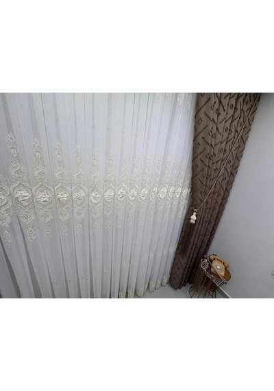 Cansel Gold 1/2,5 Pileli Tül Perde, 100 X 250 Çok Renkli