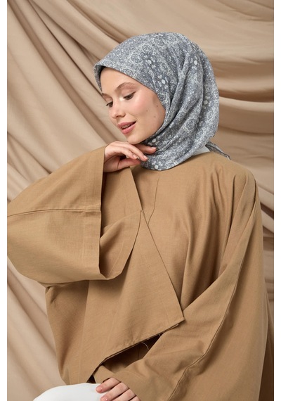 Silk Home Soft Eşarp 73093-27 Beyaz, Gümüş, Gri, Füme