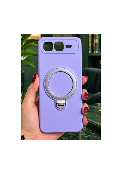 İnfinix Smart 10 Plus İle Uyumlu 360 Derece Dönebilen Kalın Metal Magsafe Halka Stantlı İçi Kadife Korumalı Ultra Lüx Premium Silikon Kılıf Lila İnfinix Smart 10 Plus İle Uyumlu 360 Derece Dönebilen Kalın Metal Magsafe Halka Stantlı İçi Kadife Korumalı Ultra Lüx Premium Silikon Kılıf Lila