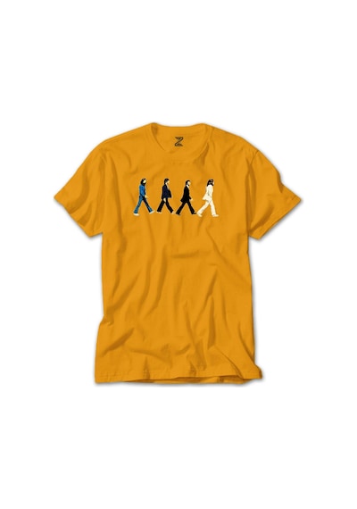 The Beatles Abbey Road Cartoon Sarı Tişört
