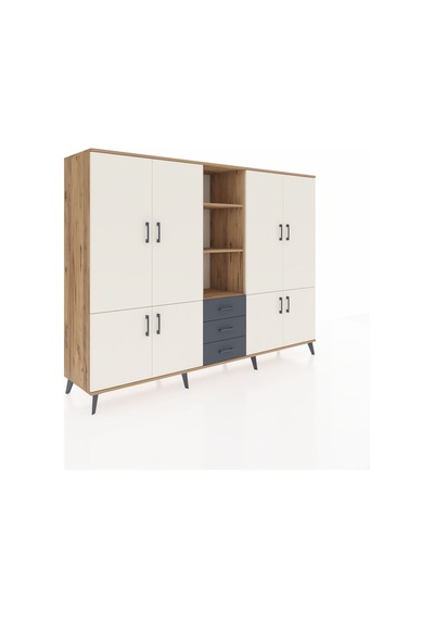 Hyperion Dolap 11 Raflı 3 Çekmeceli 8 Kapaklı 220x44x163 Çam-ayta Çam-aytaşı/antrasit Hyperion Dolap 11 Raflı 3 Çekmeceli 8 Kapaklı 220x44x163 Çam-ayta Çam-aytaşı/antrasit