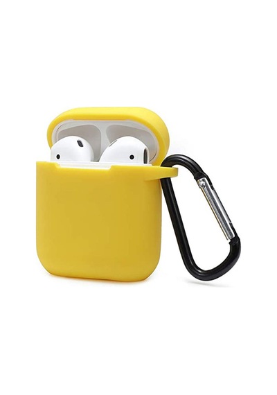 Airpods 2 2.nesil Sert Silikon Kılıf - Sarı
