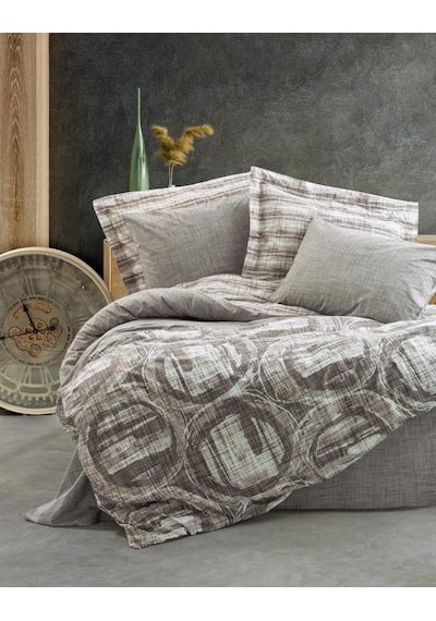 Cotton Box Modern Çift Kişilik Nevresim Takımı Root Vizon