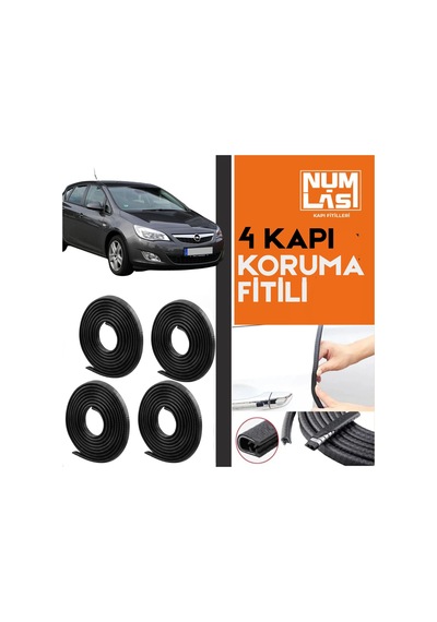 Opel Astra J Hatchback 4 Kapı Koruma Fitili Siyah Renk Numlas-a Kalite-nm2214