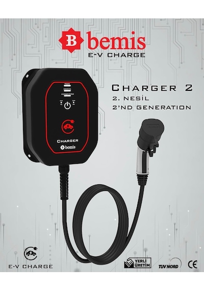 Bemis Elektrikli Araç Şarj Cihazı - Wallbox Charger 2 - 11/22 Kw - 10 Metre