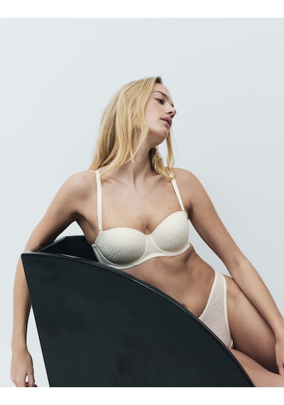Marks & Spencer Body Lace Balenli Straplez Dantelli Sütyen T33002659 Krem
