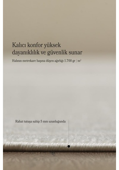 Sisal Krem Oturma Odası Halısı Kolay Temizlenebilir Yumuşak Dokulu Ve Kaymaz Taban Şık Salon Halısı Cream