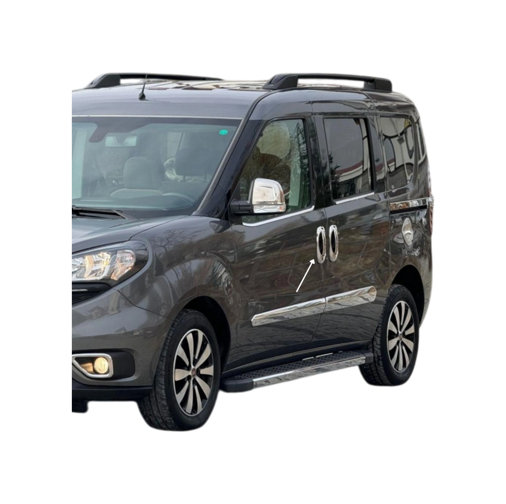 Fiat Doblo 2010+ Araca Özel Krom Kapı Kolu A+ Paslanmaz Çelik