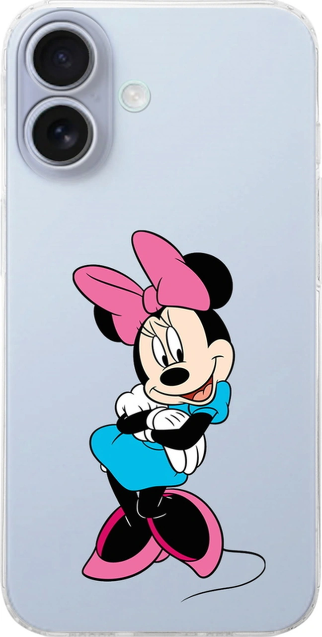 Apple Uyumlu iPhone 17 İle Kamera Çevresi Açık Minnie Mouse 4 Baskılı Şeffaf Kılıf