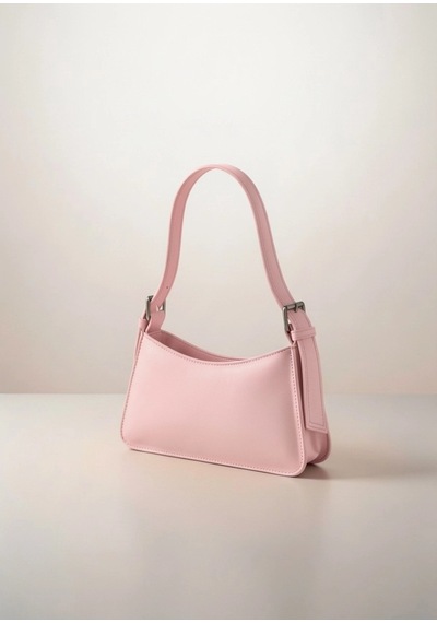 Kadın Pembe Minimalist Baget Omuz Çantası