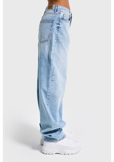 Itsbasic Kadın Ice Kot Rengi Cindy 4s6-3 Skater Fit Bol Kesim %100 Koton Denim Jean