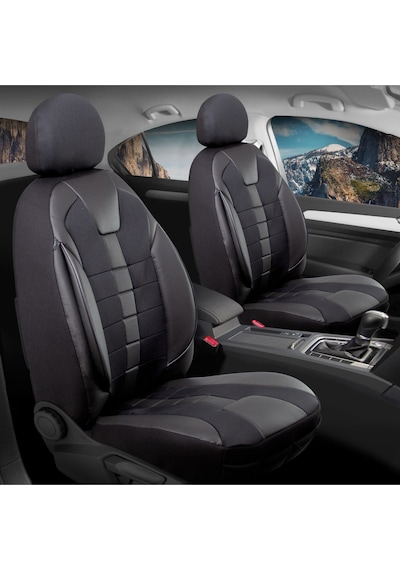 Ford Focus 4 Lüx Deri Detaylı Oto Koltuk Kılıfı Ön Arka Takım Vista Siyah