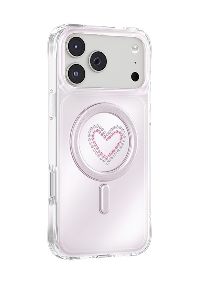 İphone 17 Pro Uyumlu Kılıf M-safe Şarj Özellikli Zore Paris Mova Sert Pc Kapak Pembe