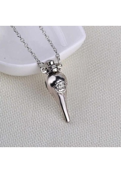 Herşey Nota Harry Potter Felix Felicis İksiri Şişe Gümüş Kolye