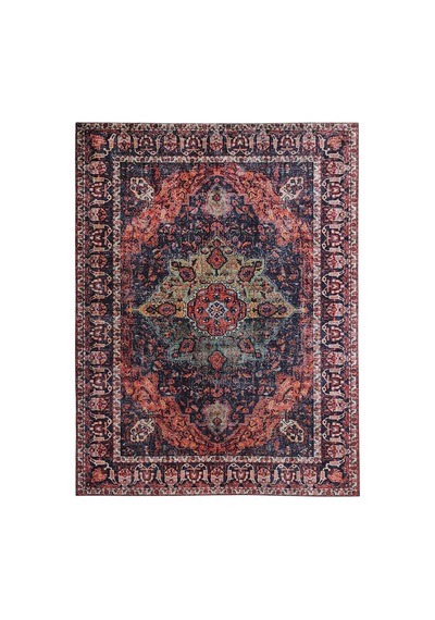Çam Halı Anatolia 32-067 Etnik Eskitme Desenli Dokuma Tabanlı Yıkanabilir Şönil Salon Ve Oda Halısı Multi 5