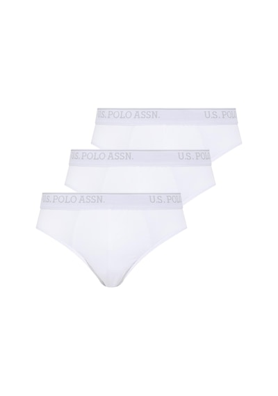 U.S. Polo Assn. - Erkek Beyaz 3 Lü Slıp 90003 Beyaz