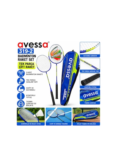 Avessa 319-2 Badmington Raketi Çift