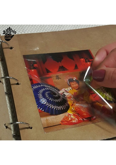 Direkt-Al Yapışkanlı Nostaljik Fotoğraf Albümü Gerçek Kadife Kumaş Kaplı