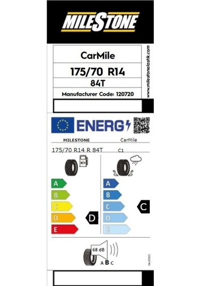 Milestone 175/70 R14 84T Carmile Yaz Lastiği 2025