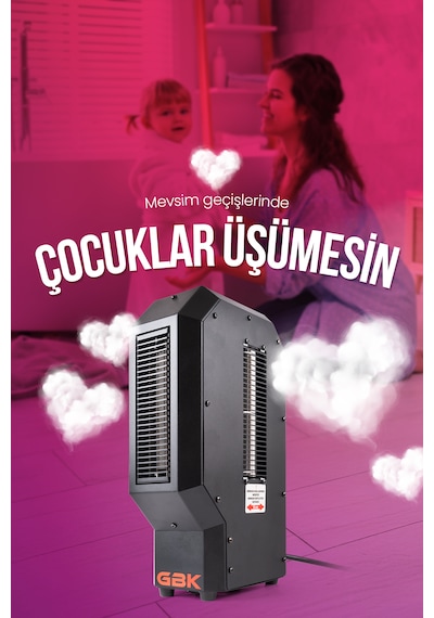 Gbk Mühendislik Ve Makine Fanlı Isıtı 3400w Ev, Atölye, Ofis, Prefabrik Yapı İçin Uygun