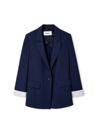 İpekyol Vatkalı Uzun Lacivert Kadın Blazer Ceket Iw6260005125