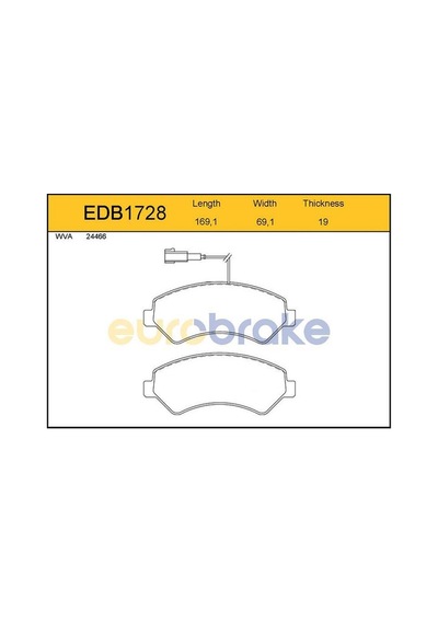 FREN BALATASI ON DUCATO 2006 > EUROBRAKE EDB1728 OEM -4253.74|77364318|77364319|4253.75|4253.73