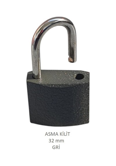 Adilon Asma Kilit, 32 Mm Gri