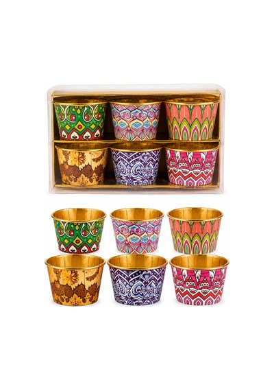 Cupcake Kapsülü 24'lü Mandala Desenli Gold Varaklı Asetat Kutulu Kek Ve Muffin Pişirme Kapsülü