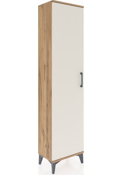 Arges Dolap Tek Raflı Tek Kapaklı Tek Askılı 44x30x182 Çam-aytaşı Atlas Çam