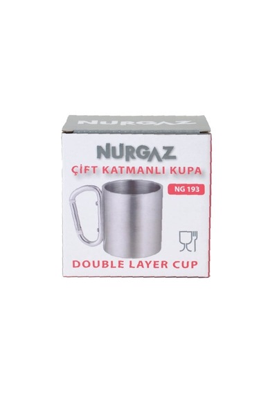 Çift Katmanlı Kupa Karabinalı Açık Gri