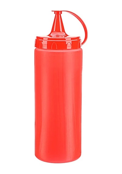 Kırmızı Ketçap Sızdırmaz Sos Şişesi 400ml Ap-9417 Kırmızı Diğer