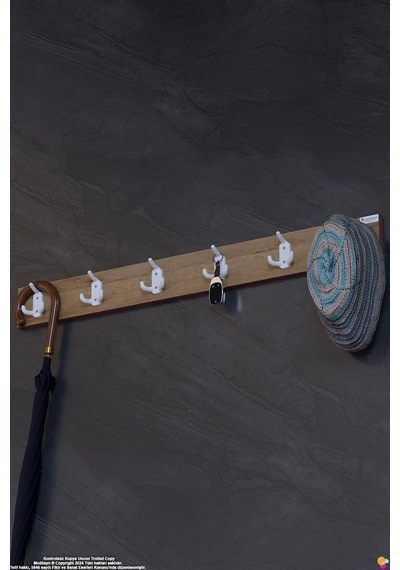Arı 18 Kancalı Hol Askısı 3'lü Set 86,4x9,6 Cm - Şık Tasarım, Çok Amaçlı Düzenleyici Ve Yer Tasarrufu 100 Cm