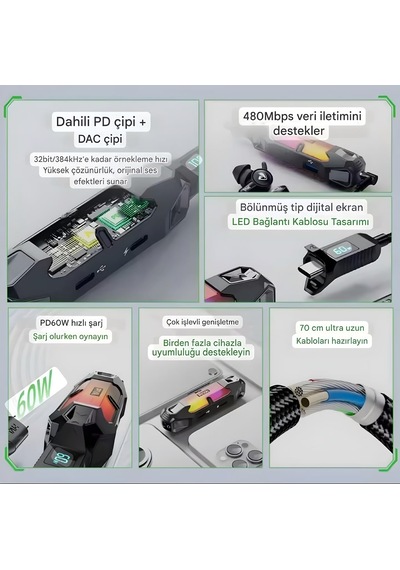 Piva X41 Ses Kartlı Dönüştürücü Typc-usb Ve Aux Kulaklık Girişli