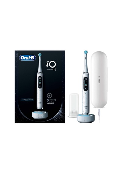 Oral-b Io 10 Şarjlı Diş Fırçası Stardust Beyaz Orta Sertlikte Fırça Kılı İle Ultrasonik Temizlik