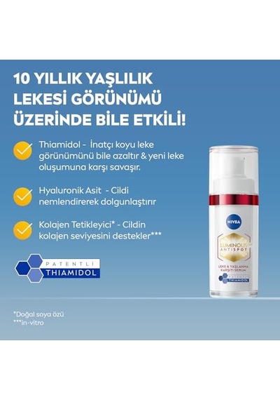 Nıvea Luminous630 Leke & Yaşlanma Karşıtı Serum 30 Ml,hyaluronik Asit Ve Kolajen Tetikleyici