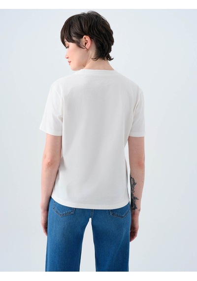 Loft Beyaz Kadın T-shirt Lf2039263 Beyaz
