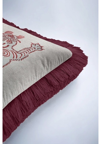 Etnik Sanat Dokulu Saçaklı Yastık Kılıfı - Tribal Esintili Bohem Bordo Püsküllü Kırlent Kılıfı Mat Okyanus Kiremit Etnik Sanat Dokulu Saçaklı Yastık Kılıfı - Tribal Esintili Bohem Bordo Püsküllü Kırlent Kılıfı Mat Okyanus Kiremit
