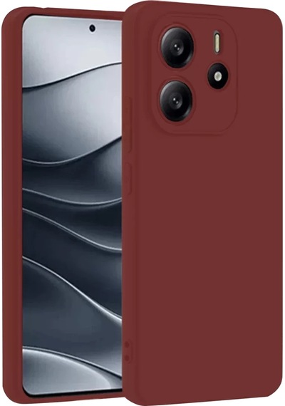 Newface Xiaomi Redmi Note 14 4g Kılıf First Silikon - Bordo