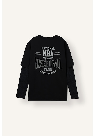 Defacto Nba Sırt Baskılı Oversize Bisiklet Yaka Sweatshirt I1552ax26wnbk81 Siyah-bk81