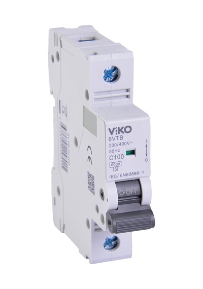 6vtb-1c100 Otomatik Sigorta 6ka C Tipi 1 Kutup 100a