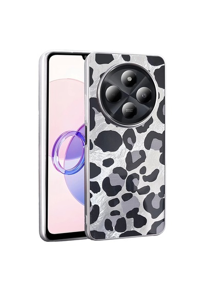 Xiaomi Redmi 14c 4g Kılıf Desenli Zore Mep Kapak Gri Leopar
